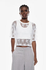 Load image into Gallery viewer, Short t-shirt with transparent details
