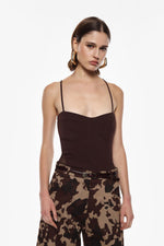 Load image into Gallery viewer, Bodysuit with thin straps and mesh side panels
