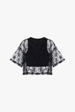 Load image into Gallery viewer, Short t-shirt with transparent details
