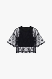 Short t-shirt with transparent details
