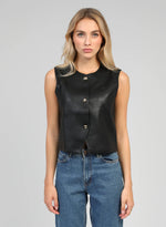Load image into Gallery viewer, Sleeveless Faux Leather Vest
