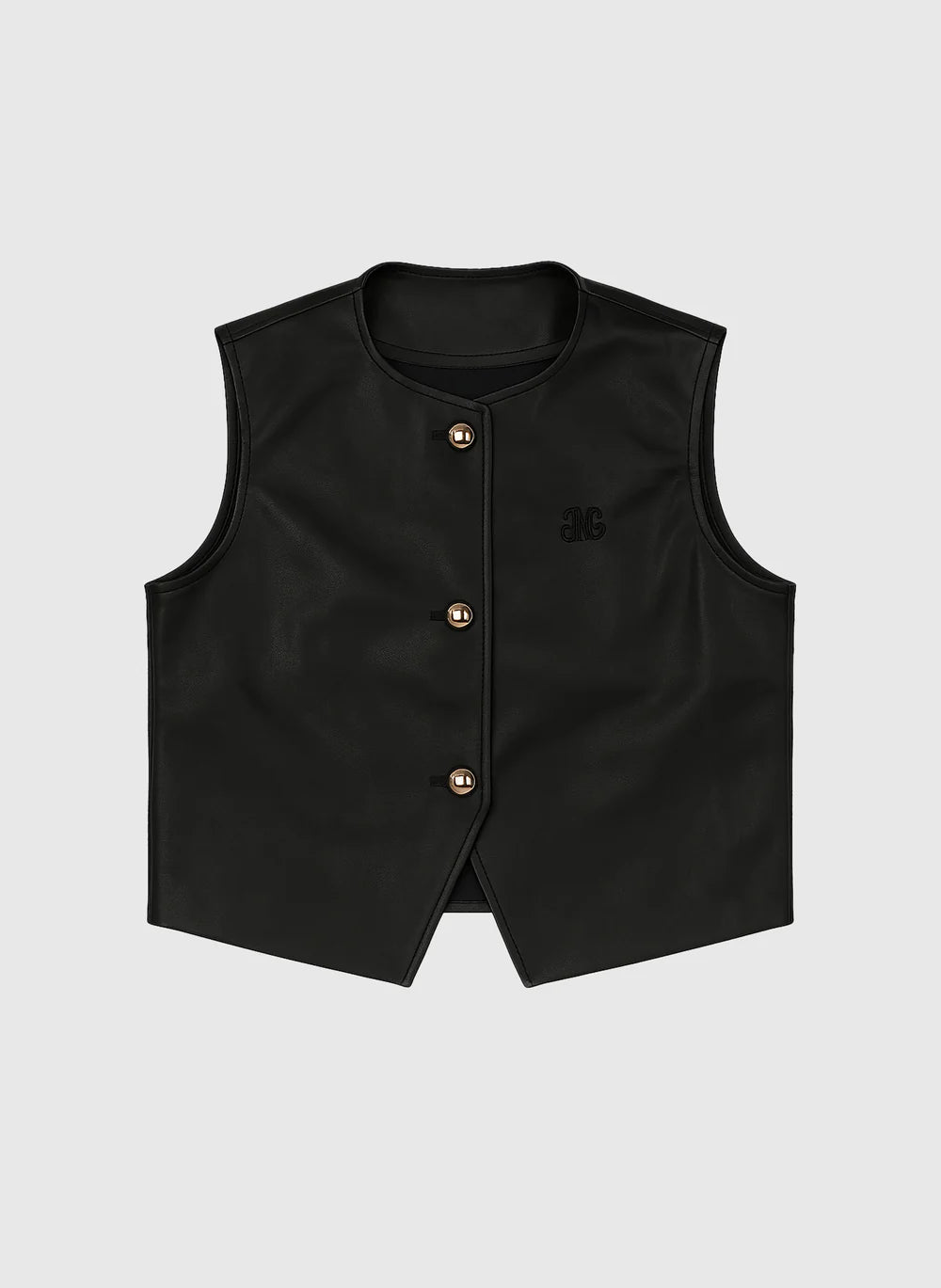 Sleeveless Faux Leather Vest