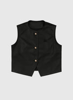 Load image into Gallery viewer, Sleeveless Faux Leather Vest
